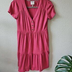 Knox Rose Pink Tiered Mini Sundress